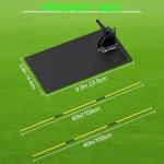 Asyxstar Golf Aligntment Stick Holder Plate Durable Metal Professional Swing Trainer Practice Tool Training Equipment Golf Accessory for Men