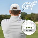 Golf Hats Men – Breathable Golf Caps for Men with Tee Holder & Clip-On Magnetic Ball Marker, Lightweight Adjustable Rope Mens Cap, Snapback Hats for Mens, Moisture-Wicking Golfing Gear - White