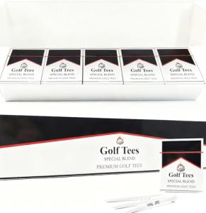 YSDDAOG 120pcs Premium Bamboo Golf Tee 83mm (3.25") Tees | Golf Gifts for Men | Funny Golf Accessory for Golfers | Vintage-Style Tee Case Golf Accessories for Men or Women