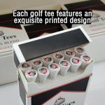 YSDDAOG 120pcs Premium Bamboo Golf Tee 83mm (3.25") Tees | Golf Gifts for Men | Funny Golf Accessory for Golfers | Vintage-Style Tee Case Golf Accessories for Men or Women