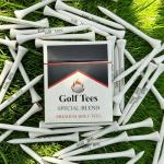 YSDDAOG 120pcs Premium Bamboo Golf Tee 83mm (3.25") Tees | Golf Gifts for Men | Funny Golf Accessory for Golfers | Vintage-Style Tee Case Golf Accessories for Men or Women