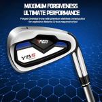 PGM Men's Complete Golf Club Sets - 11 Pieces - 2 Wood (#1,3), 1 Hybrid (#4H), 7 Irons(#5,6,7,8,9,PW,SW), 1 Putter - Golf Stand Bag - Right Handed - Ideal for Beginners