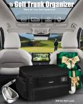 LOINTET Golf Trunk Organizer, Waterproof Car Golf Locker with Separate Ventilated Compartment for 2 Pair Shoes, Golf Storage for Balls, Tees, Cap, Clothes, Gloves, Accessories, Gifts for Men, Women