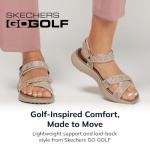 Skechers Women's 600 Spikeless Golf Sandal Shoe, Taupe, 7