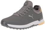 PUMA Men's Proadapt Alphacat Golf Shoe, Quiet Shade Silver-Yellow Sizzle, 8