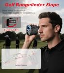 Golf Rangefinder with Slope, 1000 Yards Range Finder Golf, 6X Magnification, Flag Pole Locking Vibration, Recharable Golf Range Finder