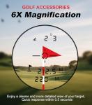 Golf Rangefinder with Slope, 1000 Yards Range Finder Golf, 6X Magnification, Flag Pole Locking Vibration, Recharable Golf Range Finder