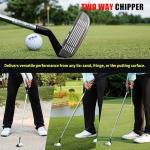 PGM Golf Club Two-Way Chipper 36°, Dual-Sided Chipper Putter for Men & Women, Short Game Improvement Wedge Right & Left Handed, Blue TUG071