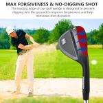 Forged Golf Wedge Set for Men or Individual 48/50/52/54/56/58/60 Degree Gap Wedge Sand Wedge for Men Right Hand,Milled Face for More Spin (Black, RH,60 Degrees)