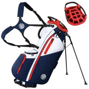 Golf Stand Bag 14 Way, Lightweight Golf Bags for Men Women with Stand, Padded Ergonomic Double Strap, Full Length Dividers, Multiple Pockets, Rain Hood