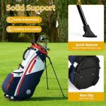 Golf Stand Bag 14 Way, Lightweight Golf Bags for Men Women with Stand, Padded Ergonomic Double Strap, Full Length Dividers, Multiple Pockets, Rain Hood