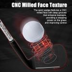 PGM Golf Wedge Set for Men&Women - 50/52/54/56/58/60/62/64 Degree Gap Wedge Sand Wedge Lob Wedge Right Hand - Milled Face for More Spin - Easily Escape from Bunker