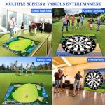 Golf Chipping Game with Hitting Mat, 70"x70" Double Sided Golf Practice Mat Kits with 20 Sticky Balls, Indoor Outdoor Golf Training Accessories for Adult Family Yard Game (No Club)