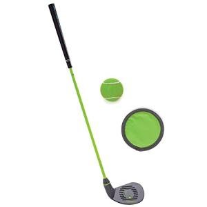 PGA TOUR Tee-Up 3-Piece Set, Large, Green, Left Handed, Use for Indoor and Outdoor Practice, Junior Golf Training Set, Training Clubs
