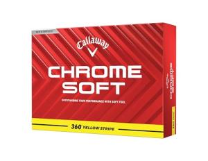 Callaway Golf Chrome Soft Golf Balls (360 Stripe (Yellow)
