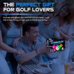 KINGTOP Classic Glow in The Dark Golf Balls with 10-Minute Reset Timer, Super Bright Light Up LED Golf Balls - with Glowing Tees and Storage Bag - Novelty Night Golfing Gift for Men and Women