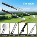 Beauyist Pro-Level Retractable Golf Swing Trainer - Right-Handed Click Stick Golf Grip Trainer | Practice & Pre-Round Warm-Up Golf Training Aid