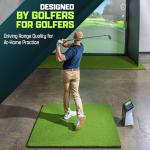 GoSports Golf Hitting Mat Artificial Turf Mat for Indoor/Outdoor Practice Includes 3 Rubber Tees - Standard, PRO, or ELITE