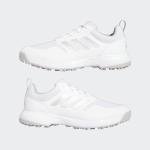 adidas Women's Tech Response Spikeless 3.0 Golf Shoes, Footwear White/Grey Two/Silver Metallic, 8.5