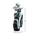 KVV Women’s Complete Golf Clubs Package Set Includes Driver, Fairway, Hybrid, 5#-P# Irons, Putter, Cart Bag, Head Covers, Right Handed
