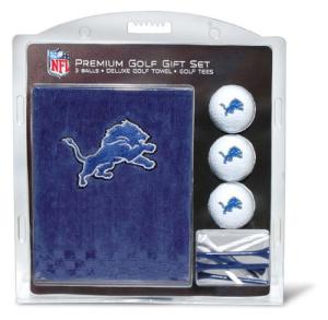 Team Golf NFL Detroit Lions Embroidered Golf Towel, 3 Golf Ball, and Golf Tee Set Gift Set Embroidered Golf Towel, 3 Golf Balls, and 14 Golf Tees 2-3/4" Regulation, Tri-Fold Towel 16" x 22" & 100% Cotton