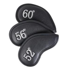 Craftsman Golf Black 52 56 60 Degree Golf Wedges Headcovers Covers Embroidered Club No. on Both Sides Magnetic Closure…