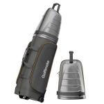 Golf Travel Bag for Airlines with Carbon Fiber Hard Top, Protective Club Traveling Cover with Wheel, Golf Club Carrier Case for Airplanes, Thick Padding, Durable Zippers and 2 Sided Spacious Pockets