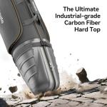 Golf Travel Bag for Airlines with Carbon Fiber Hard Top, Protective Club Traveling Cover with Wheel, Golf Club Carrier Case for Airplanes, Thick Padding, Durable Zippers and 2 Sided Spacious Pockets