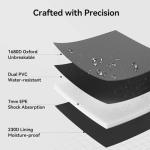 Golf Travel Bag for Airlines with Carbon Fiber Hard Top, Protective Club Traveling Cover with Wheel, Golf Club Carrier Case for Airplanes, Thick Padding, Durable Zippers and 2 Sided Spacious Pockets