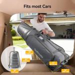 Golf Travel Bag for Airlines with Carbon Fiber Hard Top, Protective Club Traveling Cover with Wheel, Golf Club Carrier Case for Airplanes, Thick Padding, Durable Zippers and 2 Sided Spacious Pockets