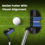 Tangkula Junior Golf Club Set for Children Right Hand, Includes #3 Fairway Wood & #7/#9 Irons, Putter, Head Cover & Rain Hood, Golf Stand Bag, Perfect for Children, Kids