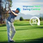 NUISISA Retractable Golf Swing Training,Golf Training Aid,Golf Grip Trainer,Golf Accessories for Men,Right-Handed Strength & Tempo Training for Chipping Hitting Black 1Pack