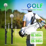 NUISISA Retractable Golf Swing Training,Golf Training Aid,Golf Grip Trainer,Golf Accessories for Men,Right-Handed Strength & Tempo Training for Chipping Hitting Black 1Pack