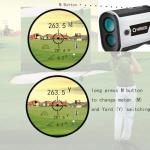 HiREED Golf Rangefinder with Slope 1200 Yards Laser Range Finder Golf Continuous Scan Flag Lock Vibration, 7X Magnification Strong Magnet USB Rechargeable Range Finders with Magnet Stripe