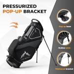 UNIHIMAL 14 Way Dividers Golf Stand Bag Lightweight, Golf Bag for Men Women with Multiple Pockets, Dual Strap and Rain Cover Hood (Black)