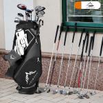 UNIHIMAL 14 Way Dividers Golf Stand Bag Lightweight, Golf Bag for Men Women with Multiple Pockets, Dual Strap and Rain Cover Hood (Black)