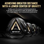 PGM NSR V 18 Piece Men's Complete Golf Club Sets - Adjustable Loft Titanium Driver (0.86 COR), Precision Weighted Fairway Woods, Forged Irons, CNC Milled Putter, with Stand Bag - Right Handed
