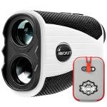 Golf Rangefinder with Slope -1200 Yards Laser Range Finder for Golfing & Hunting, 7X Magnification, Flag Locking Vibration, Rechargeable & Magnet Stripe, Best Golf Accessories Gift (Grey Carry Bag)