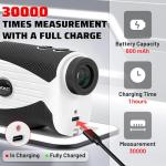 Golf Rangefinder with Slope -1200 Yards Laser Range Finder for Golfing & Hunting, 7X Magnification, Flag Locking Vibration, Rechargeable & Magnet Stripe, Best Golf Accessories Gift (Grey Carry Bag)