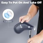 Craftsman Golf Magnetic Closure Classic Blue Leather Iron Headcover Head Covers Set 10pcs with Silver No. on Both Sides (A: Blue with Silver No.)