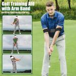 BAIRBRE Retractable Golf Swing Training Aid, Golf Grip Trainer for Swing Tempo & Chipping Practice, Right-Handed Golf Swing Trainer with Arm Band for Beginners, Indoor Outdoor Practice