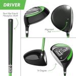 PGA TOUR Kids Golf Club Set for Ages 3-5 (3’6”-4’1”) – Left Handed Junior Beginner Starter Set with Driver, 7 Iron, Putter & Lightweight Stand Bag – Youth Golf Clubs for Boys & Girls by Golfgen