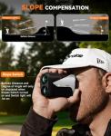 SUNPOW Golf Rangefinder with Slope -1000 Yards Range Finder with Flag Pole Locking Vibration-7X Magnification Rechargeable Golf Range Finders for Hunting