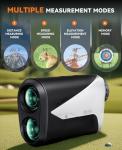 SUNPOW Golf Rangefinder with Slope -1000 Yards Range Finder with Flag Pole Locking Vibration-7X Magnification Rechargeable Golf Range Finders for Hunting