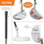 PGA TOUR Youth Golf Club Set – 10-Piece Left-Handed Junior Golf Club Set for Ages Ages 12-17 (5’2”-5’10”) – Beginner Golf Clubs for Kids by Golfgen