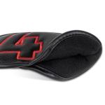 Craftsman Golf 10pcs Red No. on Both Sides Magnetic Closure Classic Black Leather Iron Headcover Covers Set Travel Cases Protector Available Custom with Name