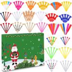 MiniInflat Golf Advent Calendar 2025 for Men 24 Days Christmas Golf Tee Advent Calendar Christmas Countdown Tees Set for Party Gifts Sports Lover
