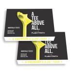 FLIGHTPATH Premium Golf Tees - Durable Plastic Golf Tees Designed to Enhance Golf Shot Distance & Precision, Robotically Tested to Reduce Ball Spin - USGA Approved Golf Equipment (Yellow,16 Pack)