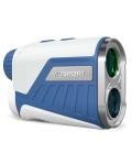 WOSPORTS Golf Range Finder with Slope Switch, 1200 Yards Rangefinder for Golfing & Hunting, ±1yd Accuracy, 0.3s Flag Locking Vibration, Rechargeable, Blue