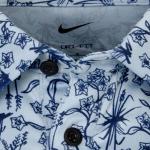 Nike Dri-FIT Tour POA Print Golf Polo Shirt - Lightweight, Full Coverage Pattern Polo (Lt Armory Blue | White, X-Large)
